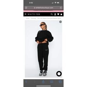 White Fox put it on repeat sweatshirt and sweatpants set